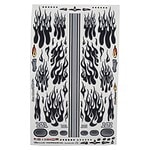 Firebrand RC Flames Galaxy Black Decal Sheet (Black) (8.5x14)