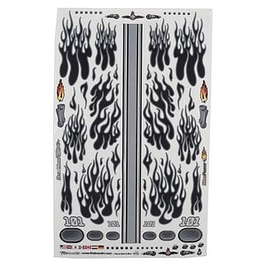 Firebrand RC Flames Galaxy Black Decal Sheet (Black) (8.5x14)