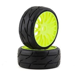 GRP GT - TO3 Revo Belted Pre-Mounted 1:8 Buggy Tires - Yellow (XM5) (2)