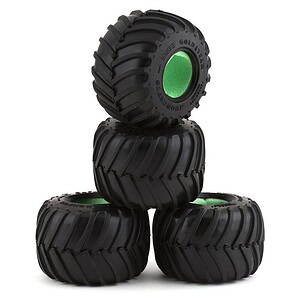 JConcepts 1.1 Golden Years 1:24 Mini Monster Truck Tire - Blue (4)