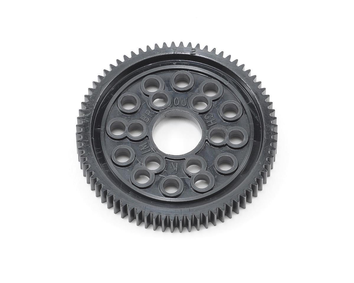 Durable black plastic gear wheel with multiple holes for RC car transmission parts.