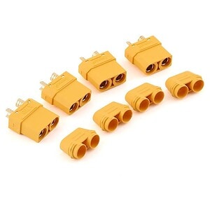 Maclan XT90 Connectors (4 Female) (Yellow)