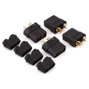 Maclan XT90 Connectors (4 Female) (Black)