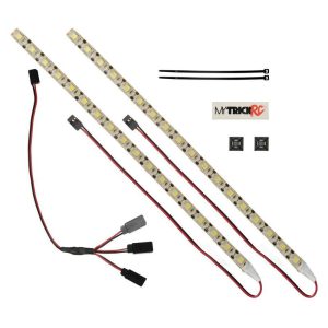 MyTrickRC White Underbody Glow 12" Gel Coat-Waterproofed Light Strips (2) MYKLS2