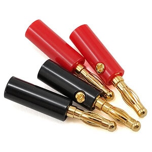 ProTek RC 4.0mm Gold Plated Banana Plugs (2 Red/2 Black)