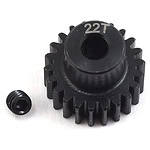 Gear for RC cars, black plastic gear with small screw part, perfect for upgrades and repairs on remote control cars.