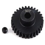 High-quality black metal gear with 30 teeth for RC car upgrades. Perfect for ensuring smooth operation and durability.