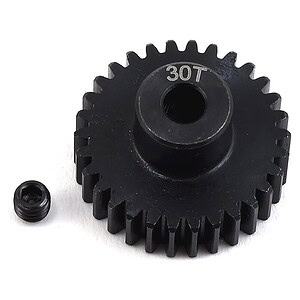 High-quality black metal gear with 30 teeth for RC car upgrades. Perfect for ensuring smooth operation and durability.