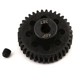 High-quality black plastic RC gear with mounting screw.
