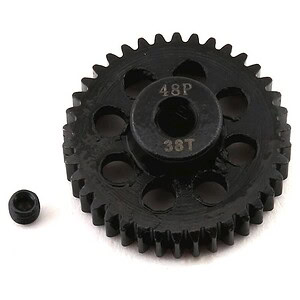 RC car gear wheel with precise teeth for optimal performance. Fits 48P 38T specifications. Ideal for off-road and on-road RC racing.