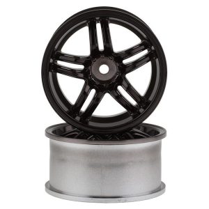 RC Art Evolve 33-R 5-Split Spoke Drift Wheels - Clear Black (8mm Offset) (2) RCA-ART-4508CBL