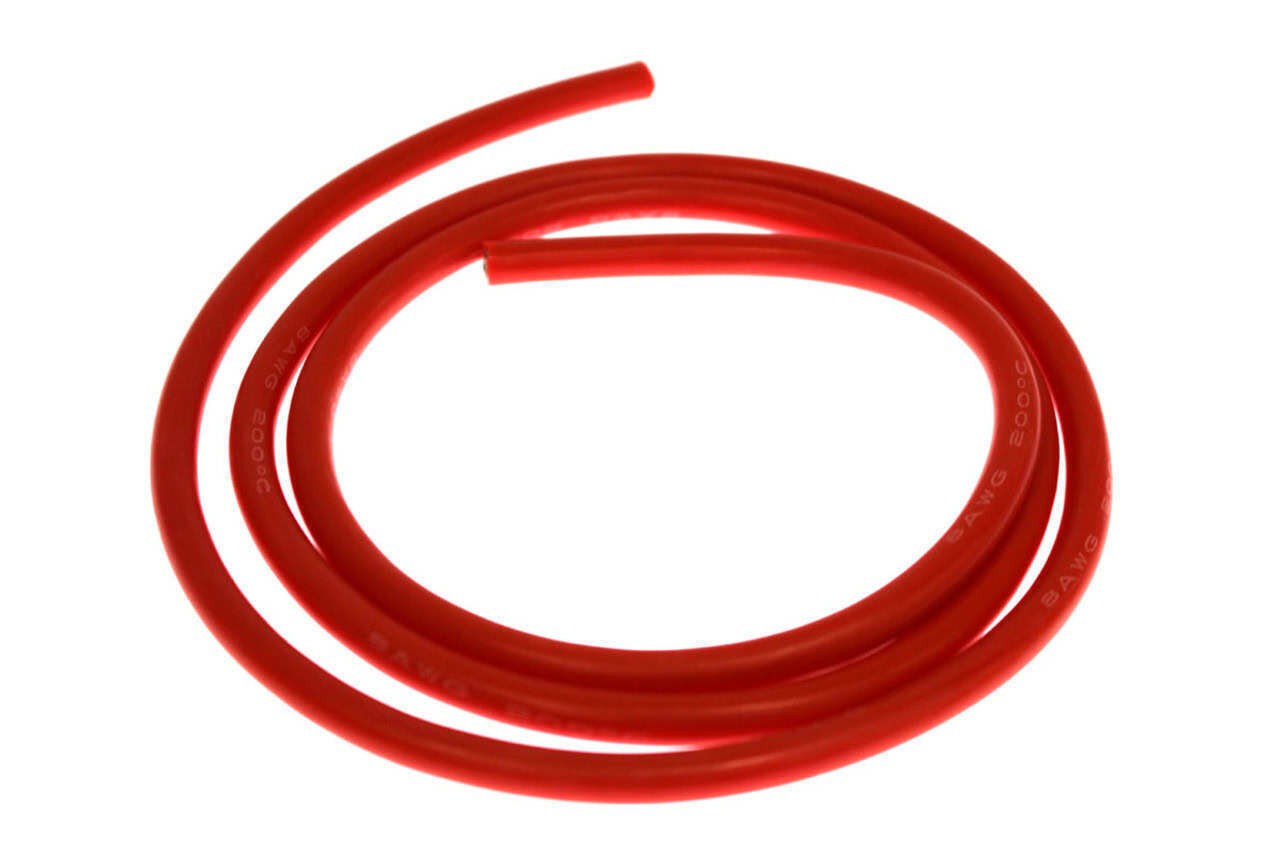 Racers Edge 8 Gauge Silicone Wire 3 Red RCE1211