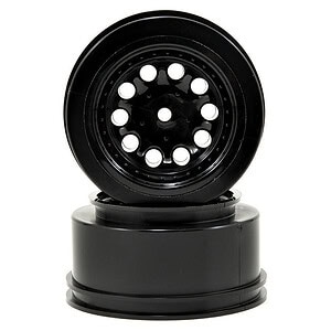 RPM 12mm Spline Drive Revolver Short Course Wheels - Black (2) (Fits Slash Rear)