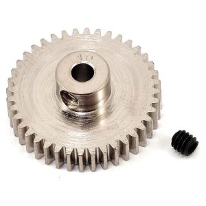 High-quality metal gear and rubber shield for RC cars, perfect for upgrades and repairs.