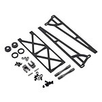 Slider Wheelie Bar w/O-Ring Wheels (Grey) (Mid Motor) for Slash Drag Pak