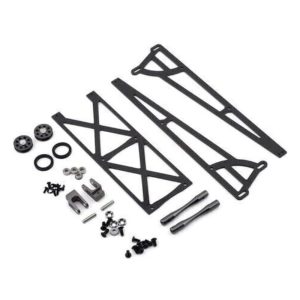 Slider Wheelie Bar w/O-Ring Wheels (Grey) (Mid Motor) for Slash Drag Pak