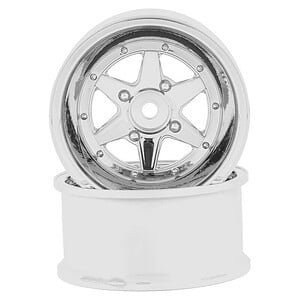 Topline Long Champ XR-4 Drift Wheels - Matte Silver (8mm Offset) (2) TDW-087MS