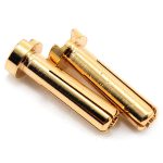 TQ Wire 4mm Low Profile Male Bullet Connectors (Gold) (18mm) (2)