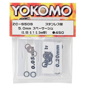 Yokomo 5x8mm Spacer Shim Set (0.05 0.1 & 0.2mm) YOKZC-S50SA