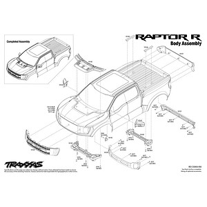 Traxxas Ford Raptor R with Window Masks Decal Sheets - TRA10111 - Body (Clear)