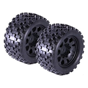 PowerHobby SCORPION XL Belted Tires & Viper Wheels (2) (Fits Arrma Kraton/OUTCAST 8S)