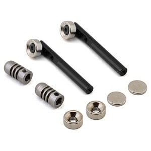 Heavy-duty RC car shock absorbers and suspension parts for off-road racing.