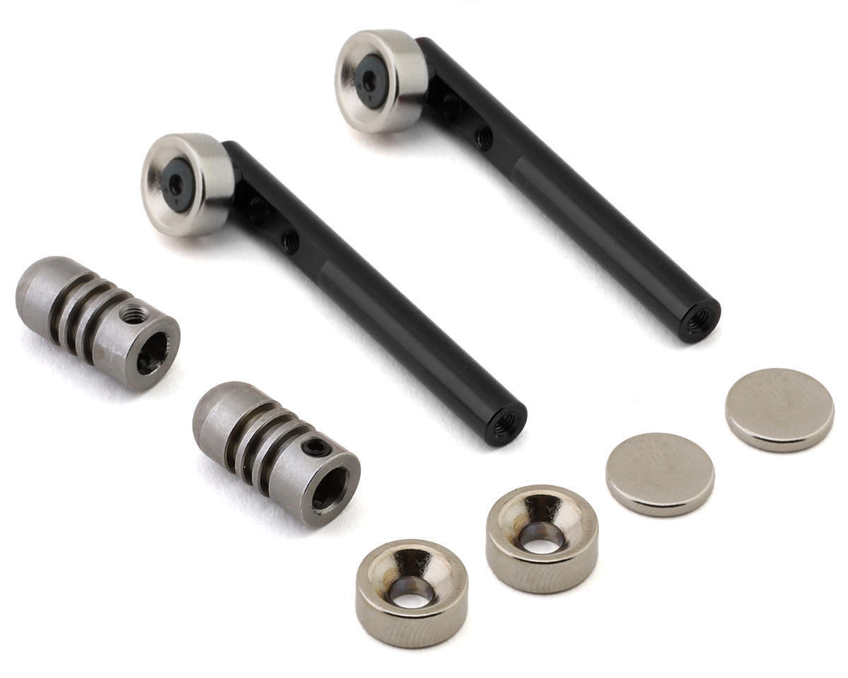 Heavy-duty RC car shock absorbers and suspension parts for off-road racing.