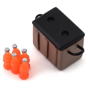 Sideways RC Scale Drift Cooler w/Bottles (Brown) SDW-COOLBOX-BR