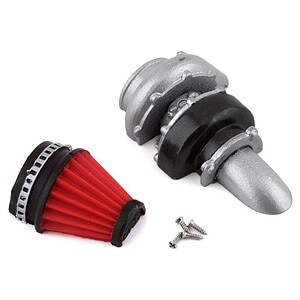 Sideways RC Scale Drift Half Turbo 2 w/Cone Filter (Red) SDW-HTURCONEV2-RD