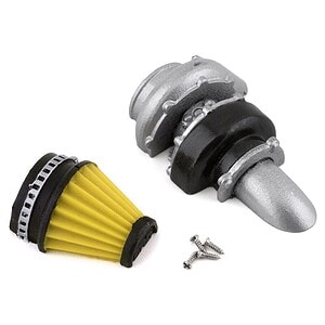 Sideways RC Half Turbo 2 w/Cone Filter (Yellow) SDW-HTURCONEV2-YL