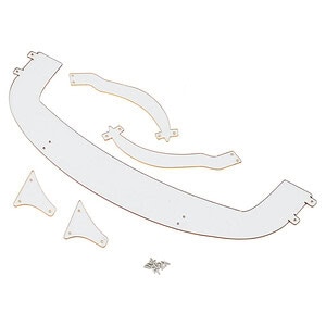 Sideways RC Polycarbonate Front Scale RB Splitter (Clear) SDW-RBSPLITTER