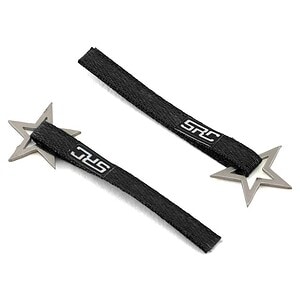 Sideways RC Scale Drift Nylon Tow Strap w/Star Hook (Black) (2) SDW-TSL-STARH-BK