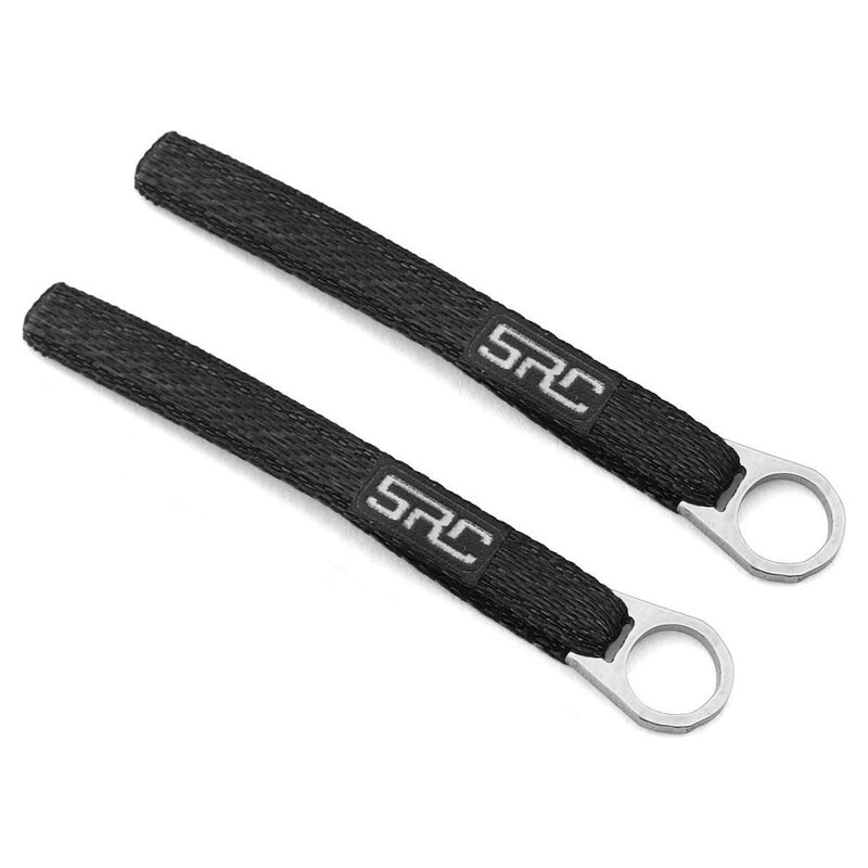 Sideways RC Scale Drift Nylon Tow Sling w/Steel Ring (Black) (2) SDW-TSL-STEELRING-BK
