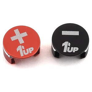 1UP Racing LowPro Bullet Plug Grips (Black/Red)