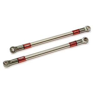 Integy RC Model Machined 120mm Titanium Suspension Links 2 for Axial SCX-10 & Other Crawlers C25818RED