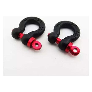 Hot Racing 1/10 Scale Aluminum Black Tow Shackle D-Rings