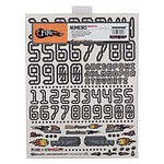 Firebrand RC Numbers Decal Sheet (White) (8.5x11)