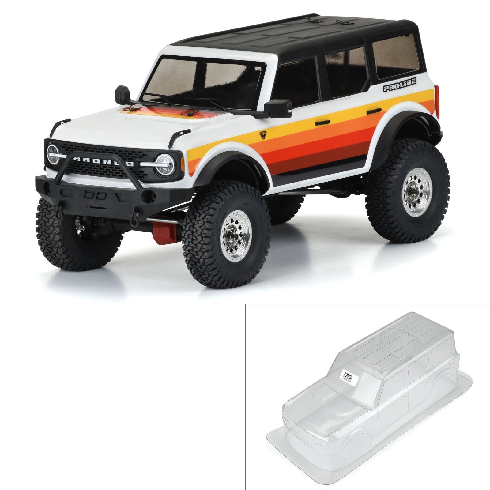 Pro-Line 1/10 2021 Ford Bronco Set 12.3: Crawlers - PRO357000 - Body (Clear)