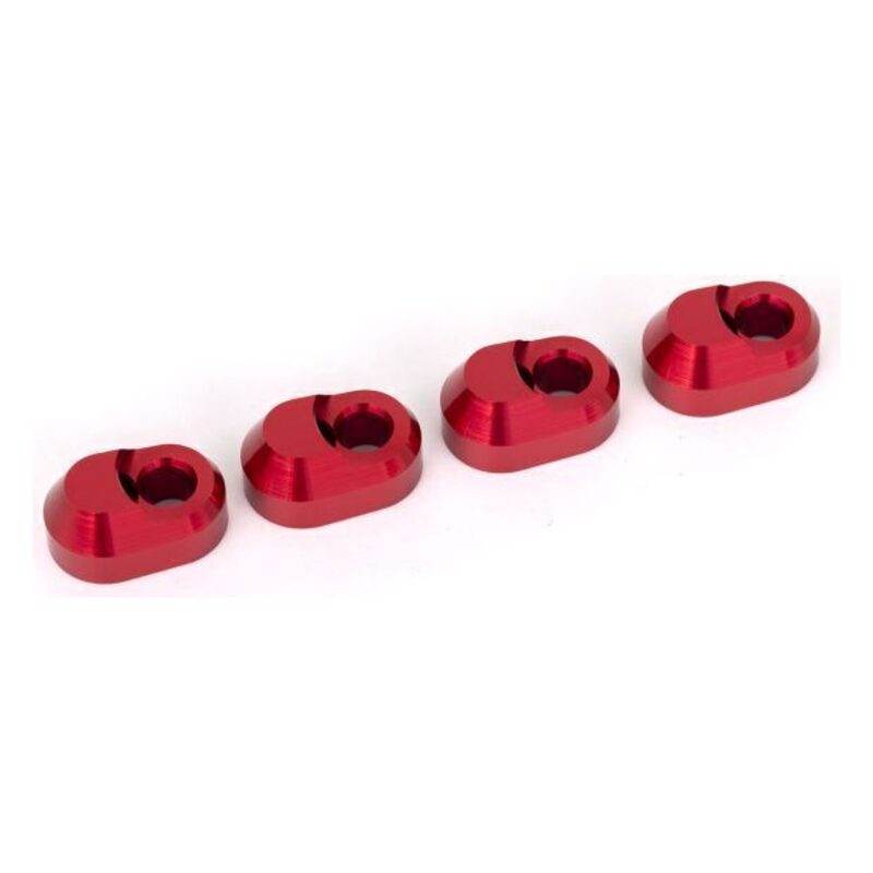 Traxxas T6 Aluminum Suspension Pin Retainer 4-Pack - Red TRA7743-RED