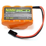 EcoPower 5-Cell NiMH Hump Receiver Pack w/Rx Connector (6.0V/1500mAh) ECP-5001