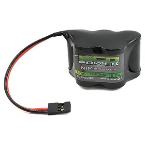 EcoPower 5-Cell NiMH 2/3A Hump Receiver Battery Pack (6.0V/1600mAh)