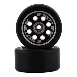Exotek 22S Drag Aluminum / Delrin Wheelie Wheels - Black (2)