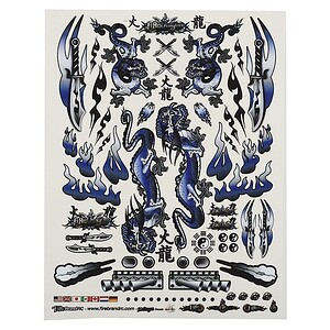 Firebrand RC Concept Dragon Decal (Blue) (8.5x11)