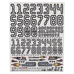 Firebrand RC Numbers Decal Sheet (White) (8.5x11)