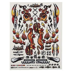 Firebrand RC Concept Dragon Decal (Orange) (8.5x11)