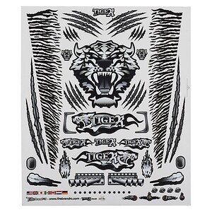Firebrand RC Concept Tiger Decal Sheet (Black) (8.5x11)