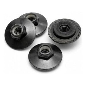 HPI Flanged Locknut M5X8mm Savage Trophy Truggy Set of 4 Black HPIZ680