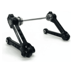 Treal Aluminum 7075 Sway Bar Set (F/R) 2pcs (Black) for Losi LMT