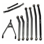PowerHobby Axial SCX24 Jeep Gladiator Aluminum High Clearance Chassis Links Black