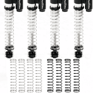 PowerHobby Axial SCX24 Aluminum Threaded Long Travel Shocks Micro Crawler Black